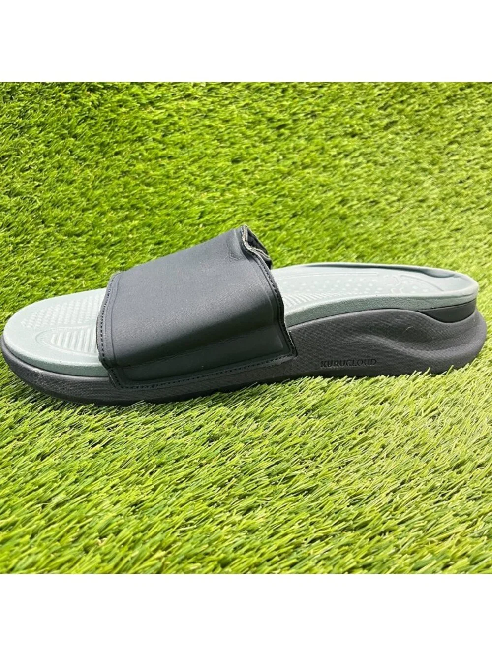 Kuru Moment Mens Size 13 Navy Blue Beach Casual Outdoor Slip On Slide Sandals